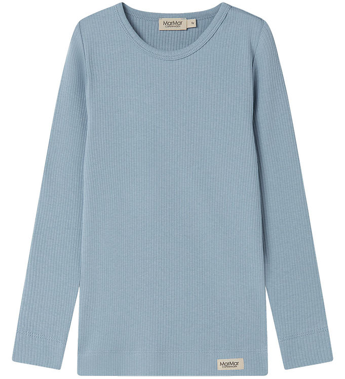 MarMar Bluse - Rib - Bomuld/Modal - Blue Iris