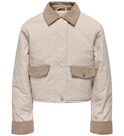 Kids Only Overgangsjakke - KogRosalina - Moonbeam/Corduroy/Silve