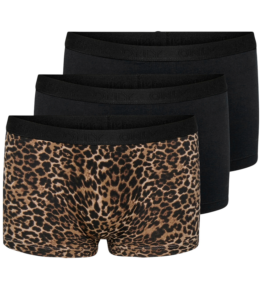 Kids Only Hipster - KogLola - 3er-Pack - Black/Leopard - Kids Only - 7-8 Jahre (122-128) - Hipsters