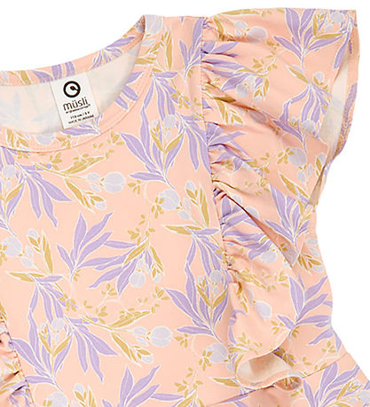 Müsli Kjole - Peony Ruffle - Peach/ Bloom/ Dream