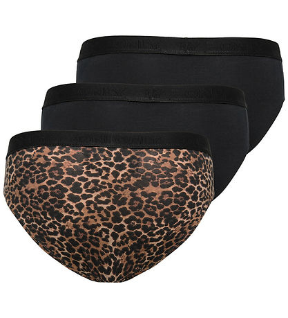 Kids Only Trusser - KogLola - 3-pak - Noos - Black/Leo