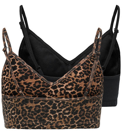 Kids Only BH u. Bøjle - 2-pak - KogLola - Black/Leo