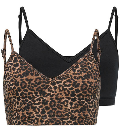 Kids Only BH u. Bøjle - 2-pak - KogLola - Black/Leo