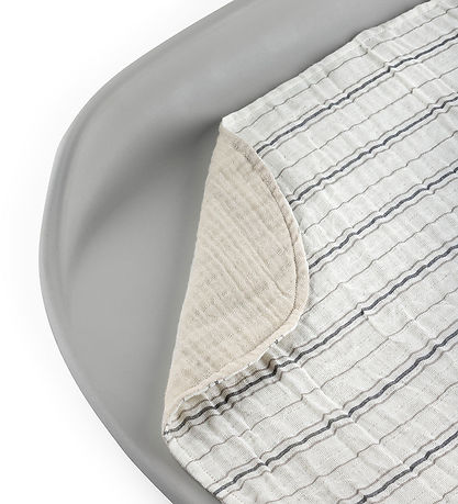 Sebra Pusleunderlag - 2-pak - Muslin - Stripe Beige