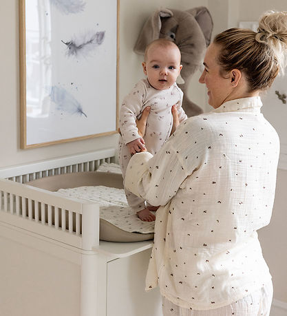 Sebra Pusleunderlag - 2-pak - Muslin - Sophora Beige