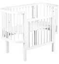 Sebra Bedside Crib - Classic White