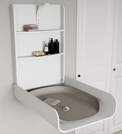 Sebra Puslebord - Væghængt - Hvid