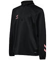 Hummel Sweatshirt - hmlShimmer Half Zip - Black/Braut Rose