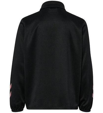 Hummel Sweatshirt - hmlShimmer Half Zip - Black/Bridal Rose