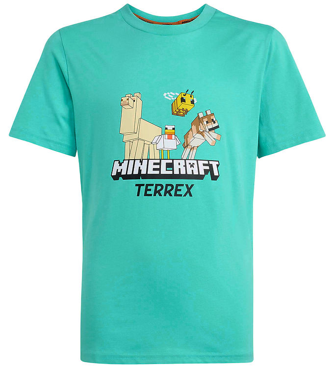 adidas Performance T-Shirt - Minecraft - Semi Mint Rush