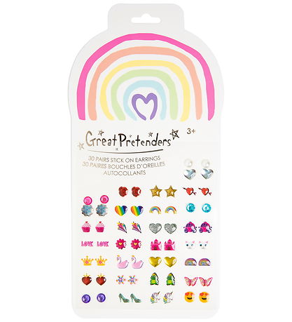 Great Pretenders Øreringe - Stick-on - 30 stk. - Rainbow Love