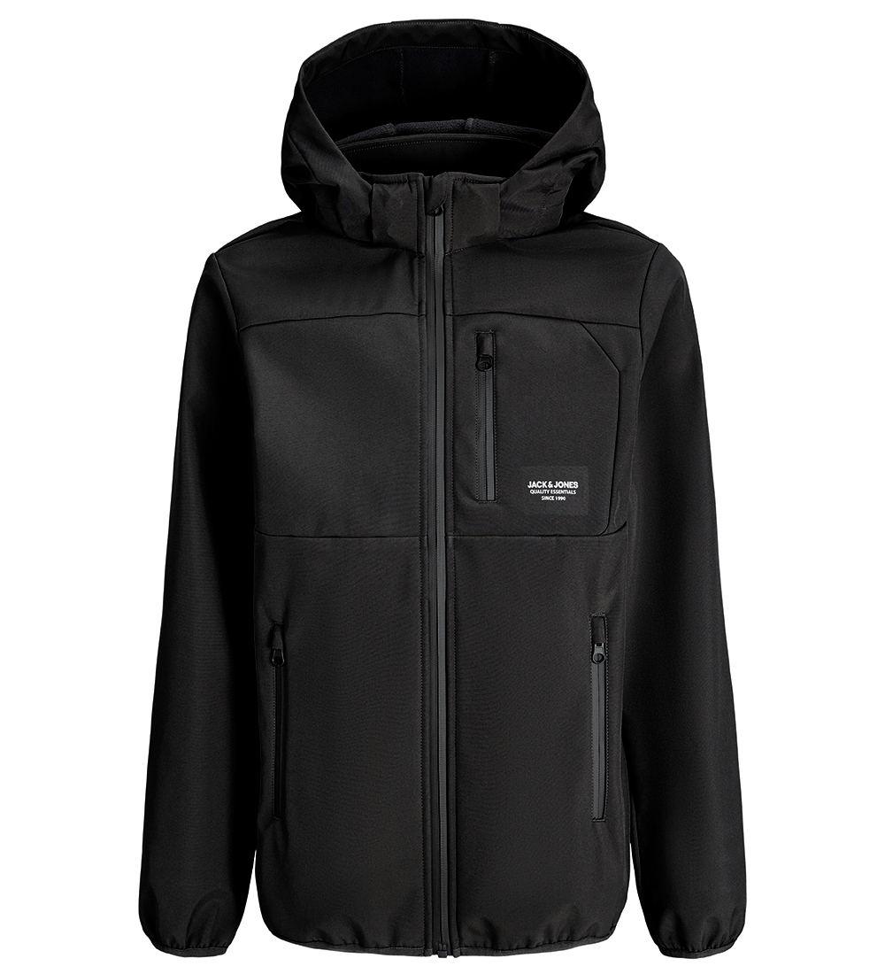 Jack & Jones Softshelljassen m. Fleece - Noos - JJTheo - Zwart - Jack & Jones - 14 jaar (164) - Softshelljassen