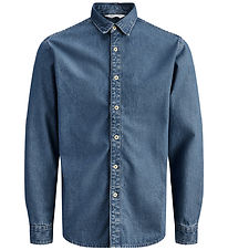 Jack & Jones Skjorte - JjeStanley - Noos - Blue Denim/MID BLUE