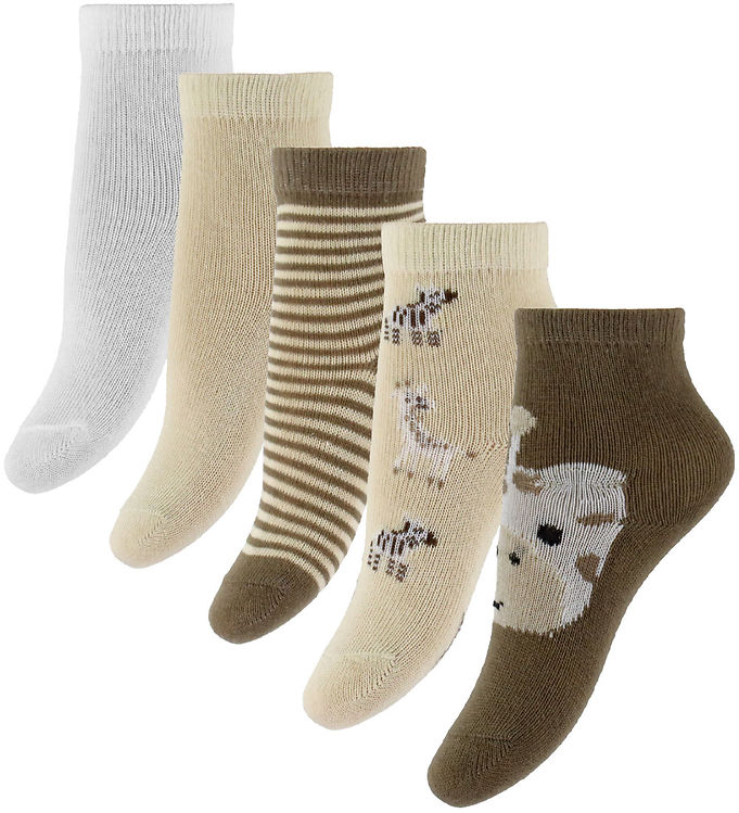 Name It Strømper - NbnTouni - 5-pak - Summer Sand billede