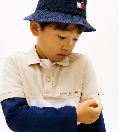 Tommy Hilfiger Polo - Mini Crop - Classic Beige ColourblockBeige