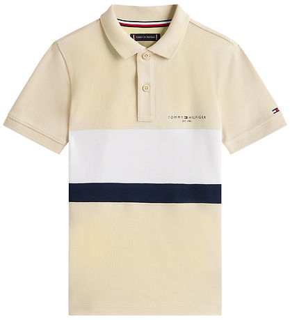 Tommy Hilfiger Polo - Mini Crop - Classic Beige ColourblockBeige