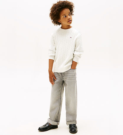 Tommy Hilfiger Bluse - Strik - Ivory SilkWhite