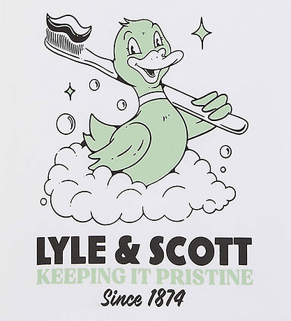 Lyle & Scott T-shirt - Hvid m. Print