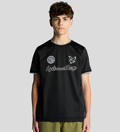 Lyle & Scott T-shirt - Jet Black m. Print