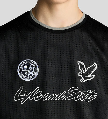 Lyle & Scott T-shirt - Jet Black m. Print