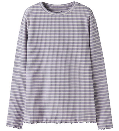 Name It Bluse - NkfVemma - Lavender Gray/Lilac Marble