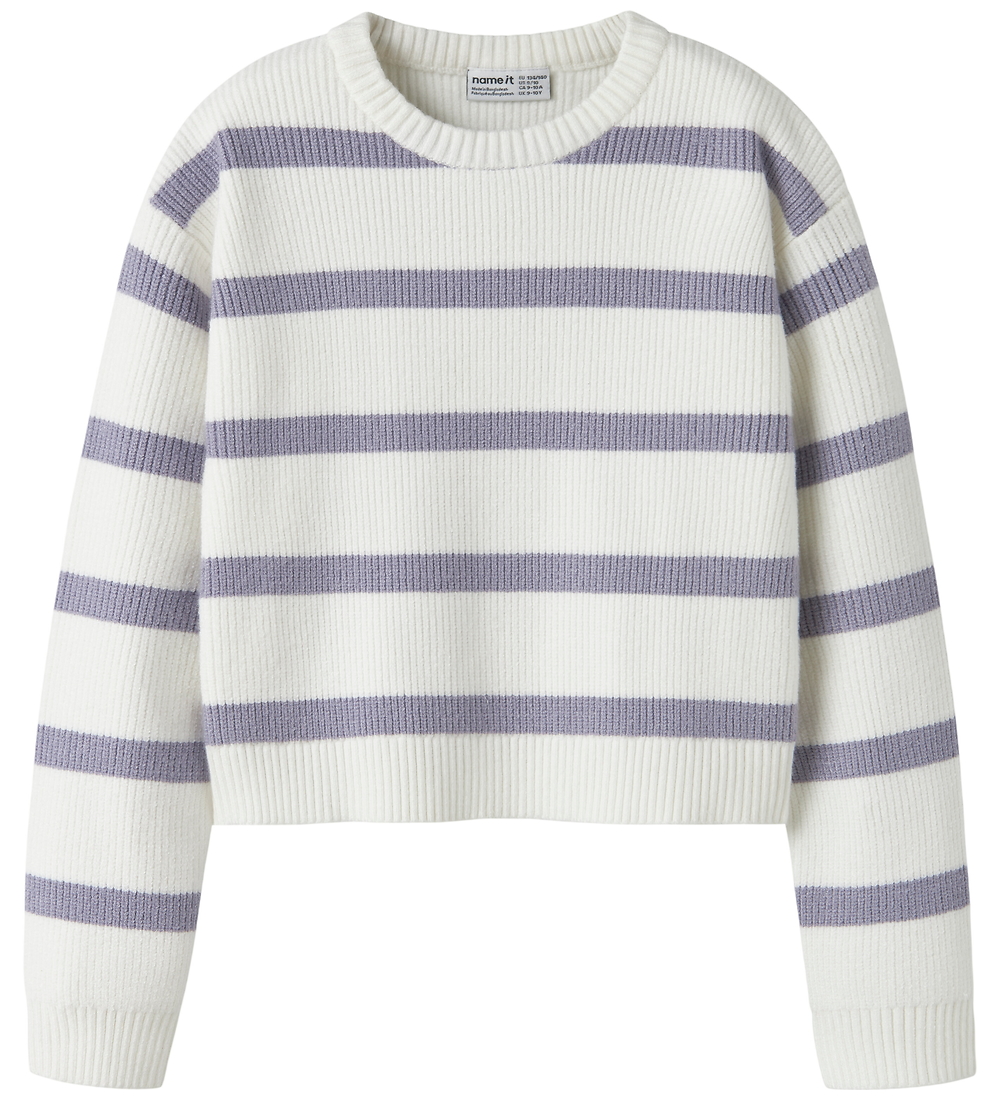 Name It Bluse - Strick - Viskose - NkfVnilla - Cloud Tänzer/Lave - Name It - 6 Jahre (116) - Blusen
