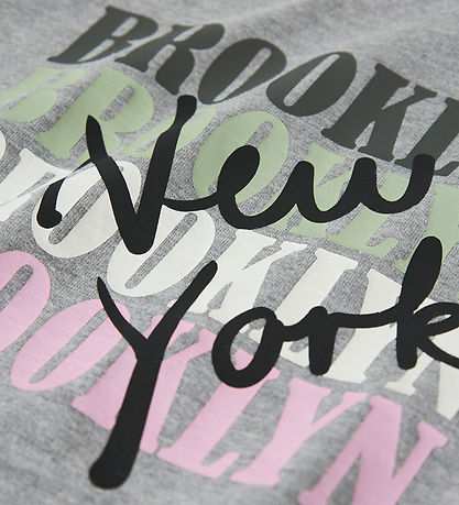 Name It Sweatshirt - NkfVenus - Grey Melange/ Brooklyn NY