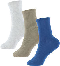Name It Strumpor - 3-pack - NkmBruno - Delft/Vintage Khaki/Grey 