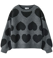 Name It Bluse - Strik - NkfBrena - Dark Grey Melange