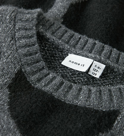 Name It Bluse - Strik - NkfBrena - Dark Grey Melange