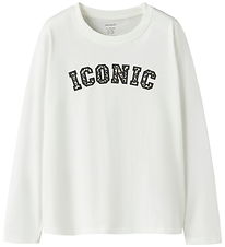 Name It Bluse - NkfVelda - Cloud Dancer/Iconic