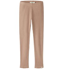 Lil' Atelier Leggings - Rib - NmfBabette - Rådjur