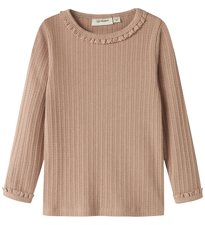 Lil Atelier Bluse - Rib - Viskose/Økologisk Bomuld - NmfBabette