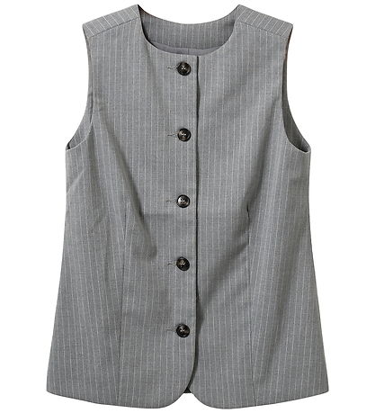 Sofie Schnoor Vest - MerthaSY - Gråmeleret m. Striber