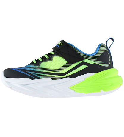 Skechers Sko m. Lys - Flex-Glow Ultra - BLK/Blue/Lime