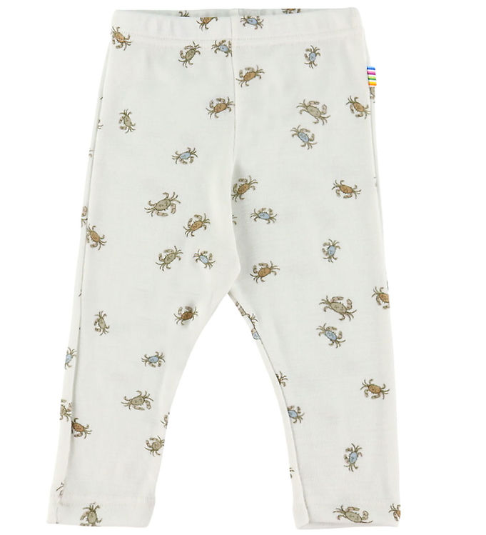 Joha Leggings - Uld/Silke - Off White m. Krabber