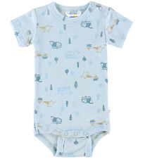 Joha Bodysuit s/s - Wool - Light Blue