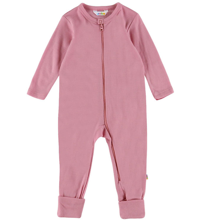 Joha Uldheldragt Pink Med 2-i-1 Fod - Str. 50cm