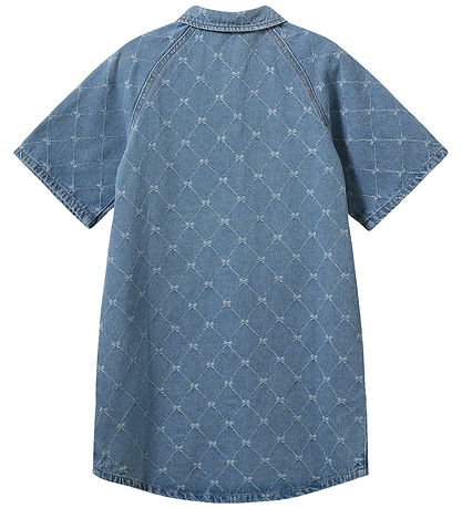 Sofie Schnoor Kjole - Maya - Denim Blue m. Harlequinmønster