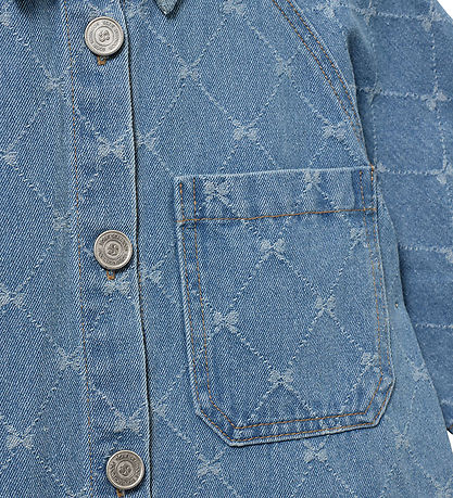 Sofie Schnoor Kjole - Maya - Denim Blue m. Harlequinmønster