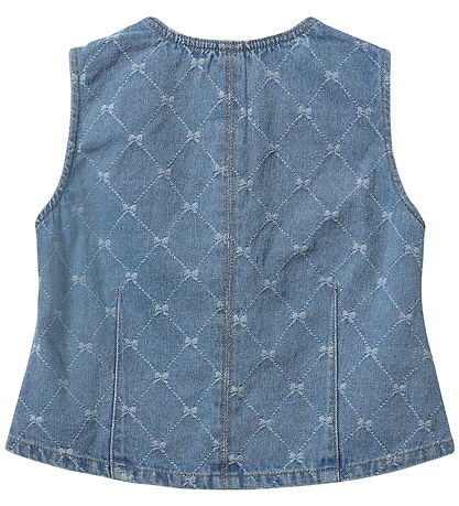 Sofie Schnoor Denimnvest - Carla - Denim Blue m. Harlequinmønste