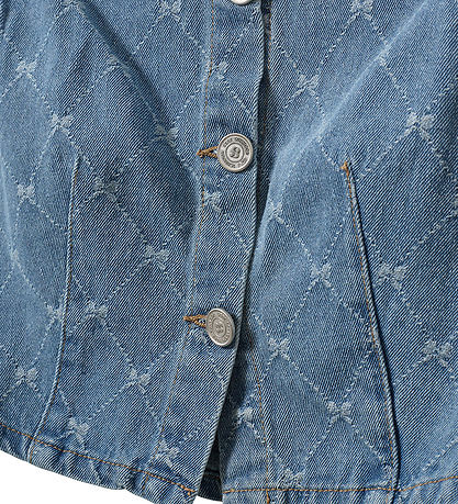 Sofie Schnoor Denimnvest - Carla - Denim Blue m. Harlequinmønste
