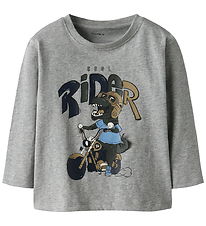 Name It Bluse - NmmBill - Grey Melange