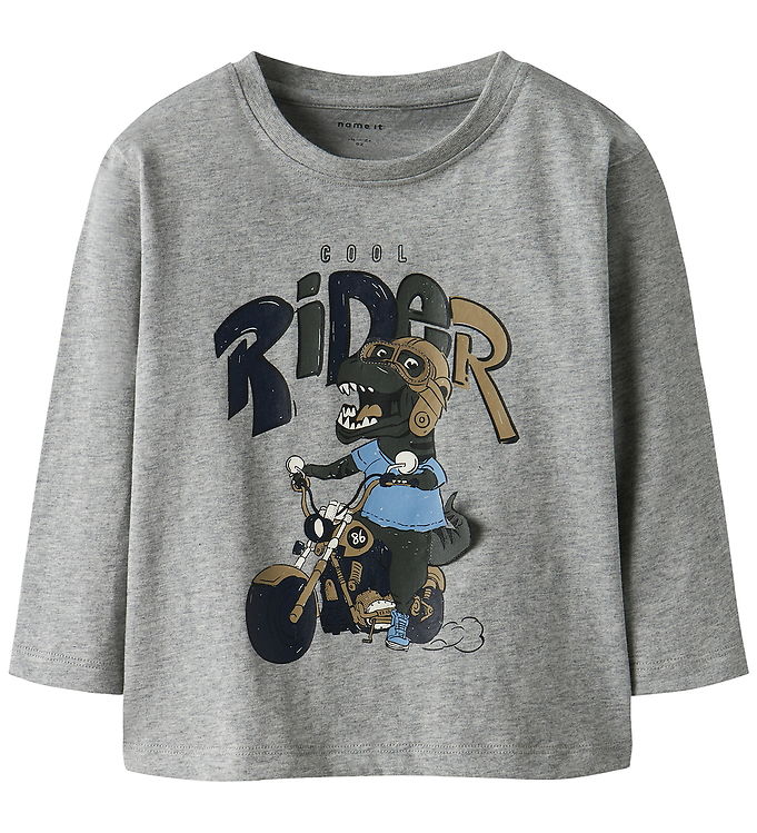 Name It Bluse - NmmBill - Grey Melange