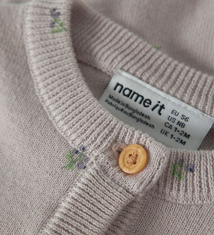 Name It Cardigan - Strik - NbfBeta - Lilac Marble