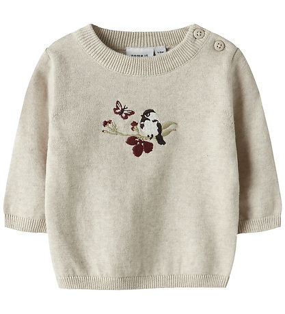 Name It Bluse - Strik - NbfBird - Peyote Melange