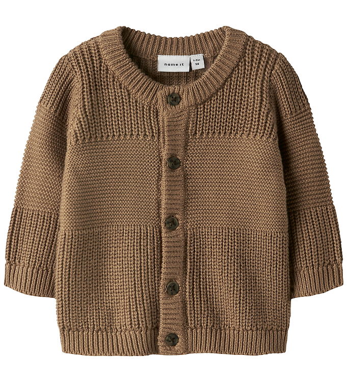 Name It Cardigan - Strik - NbmBoys - Toasted Coconut