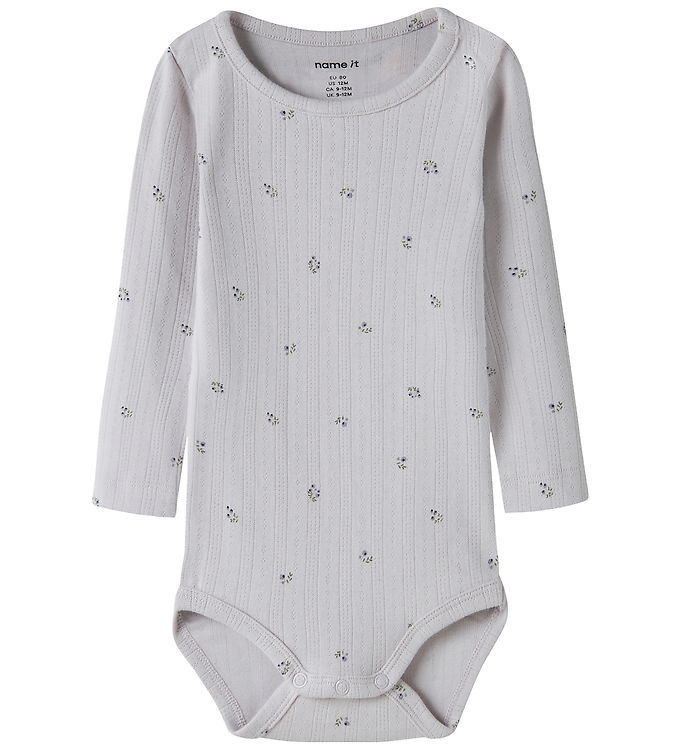 Name It Body l/æ - Hulmønster - NbfBerries - Lilac Marble
