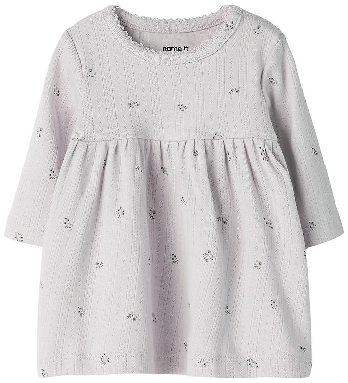 Name It Kjole - Hulmønster - NbfBerries - Lilac Marble