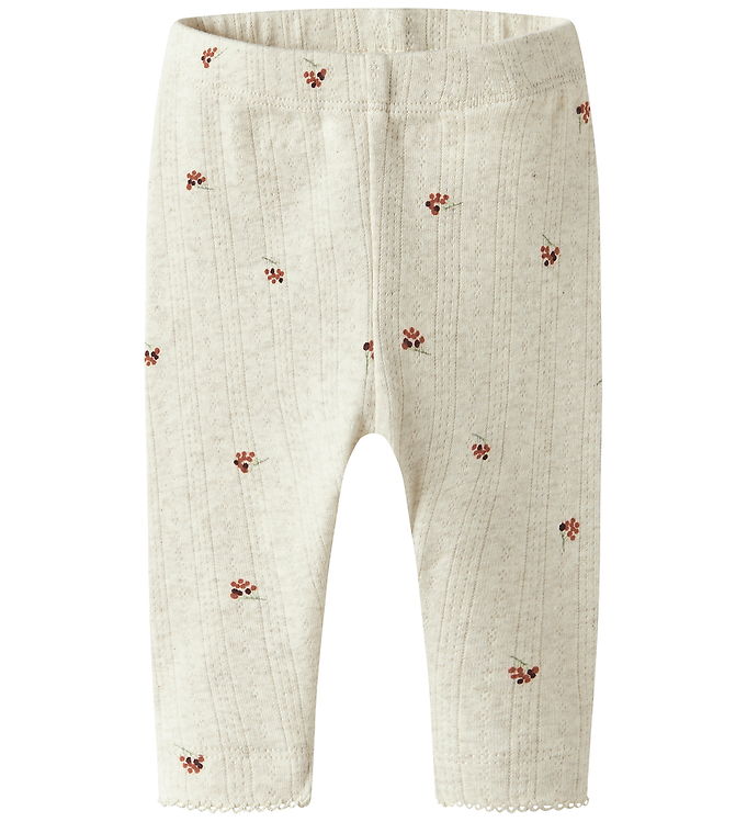 Name It Leggings Peyote Melange Med Bærprint - Str. 1.5y 86cm